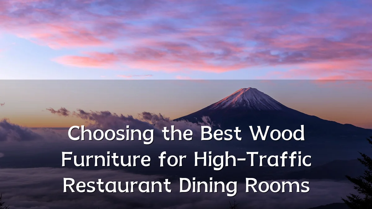 Choosing the Best Wood Furniture for High-Traffic Restaurant Dining Rooms