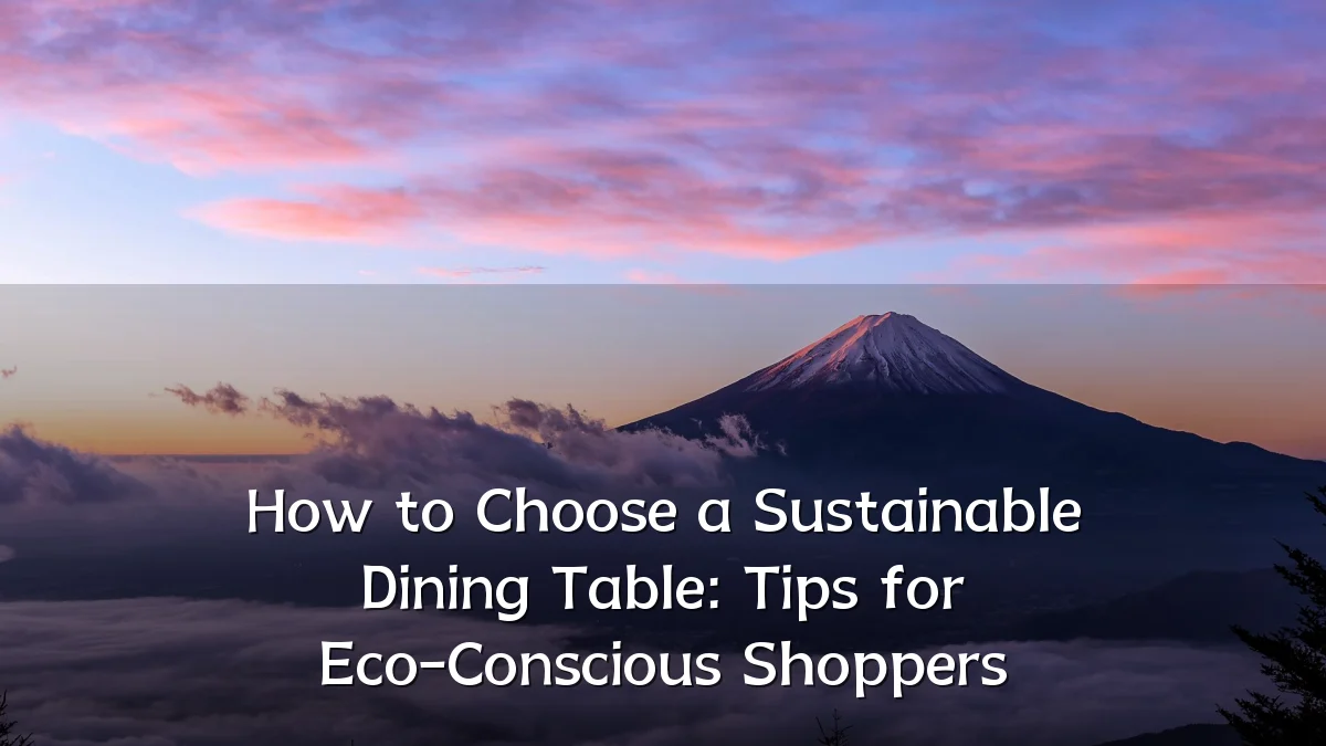 How to Choose a Sustainable Dining Table: Tips for Eco-Conscious Shoppers
