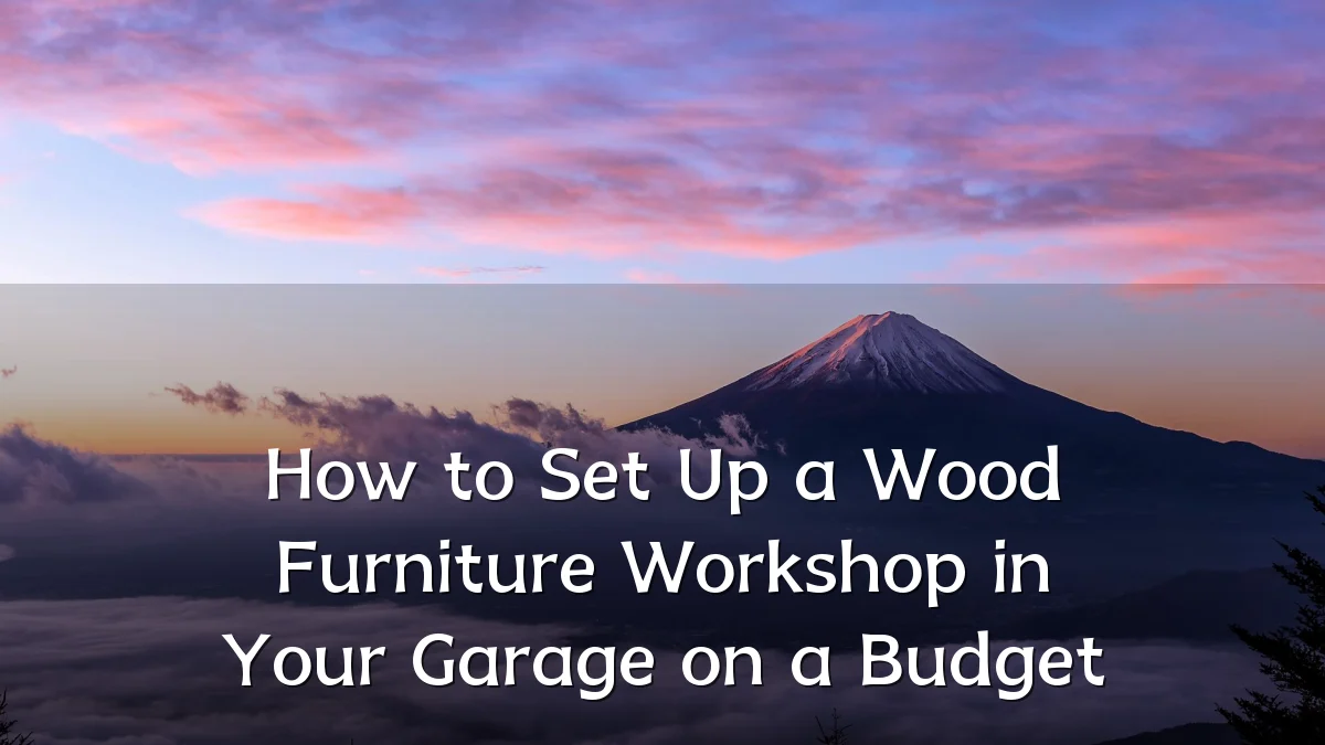 How to Set Up a Wood Furniture Workshop in Your Garage on a Budget