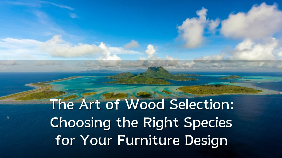 The Art of Wood Selection: Choosing the Right Species for Your Furniture Design