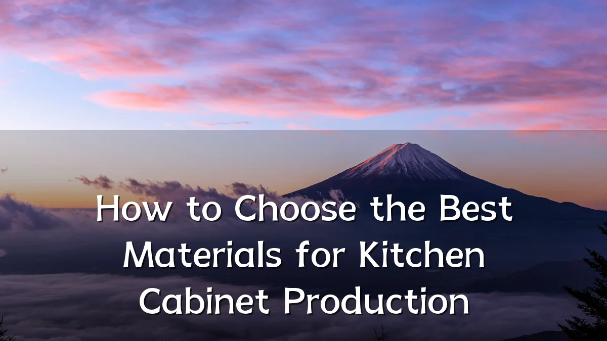 How to Choose the Best Materials for Kitchen Cabinet Production