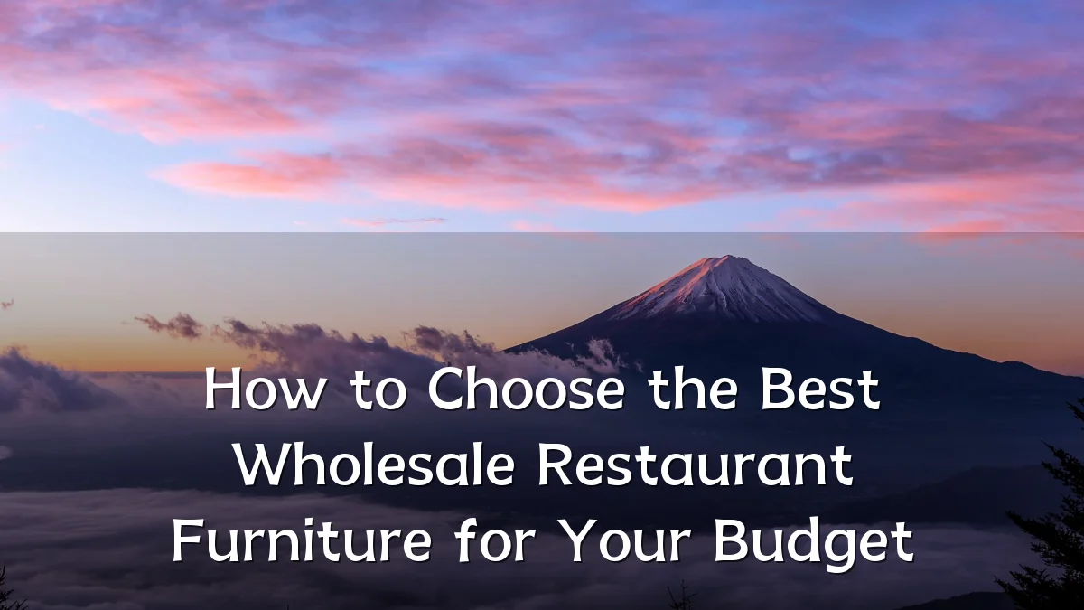 How to Choose the Best Wholesale Restaurant Furniture for Your Budget