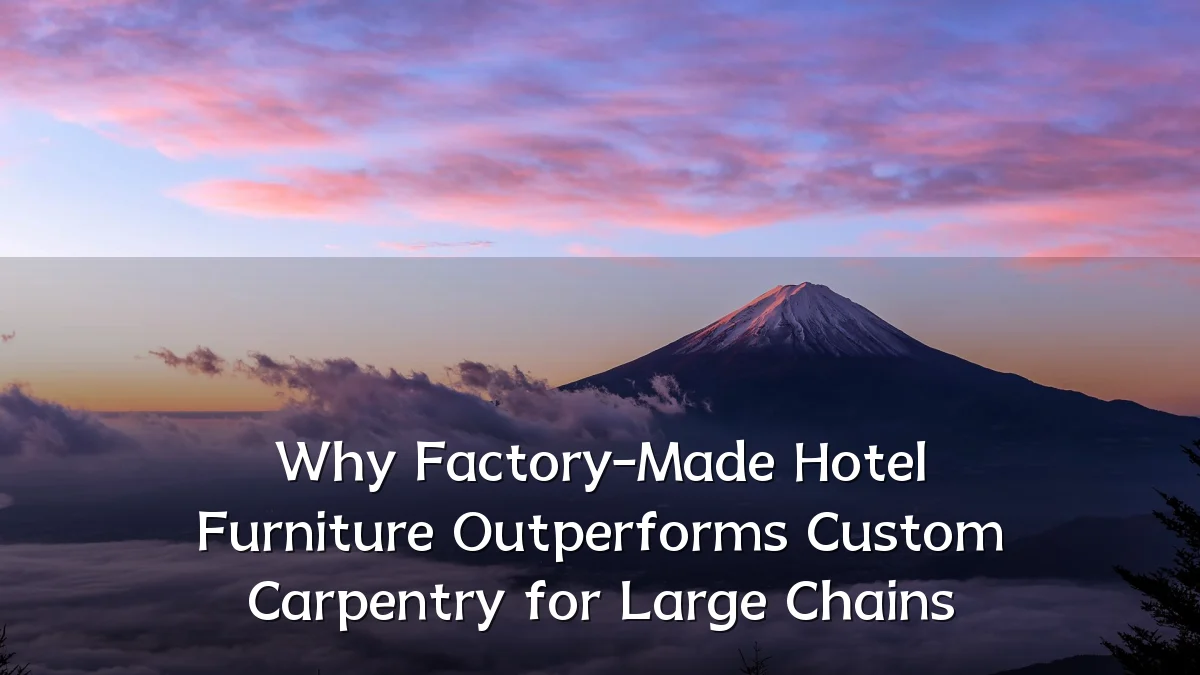 Why Factory-Made Hotel Furniture Outperforms Custom Carpentry for Large Chains