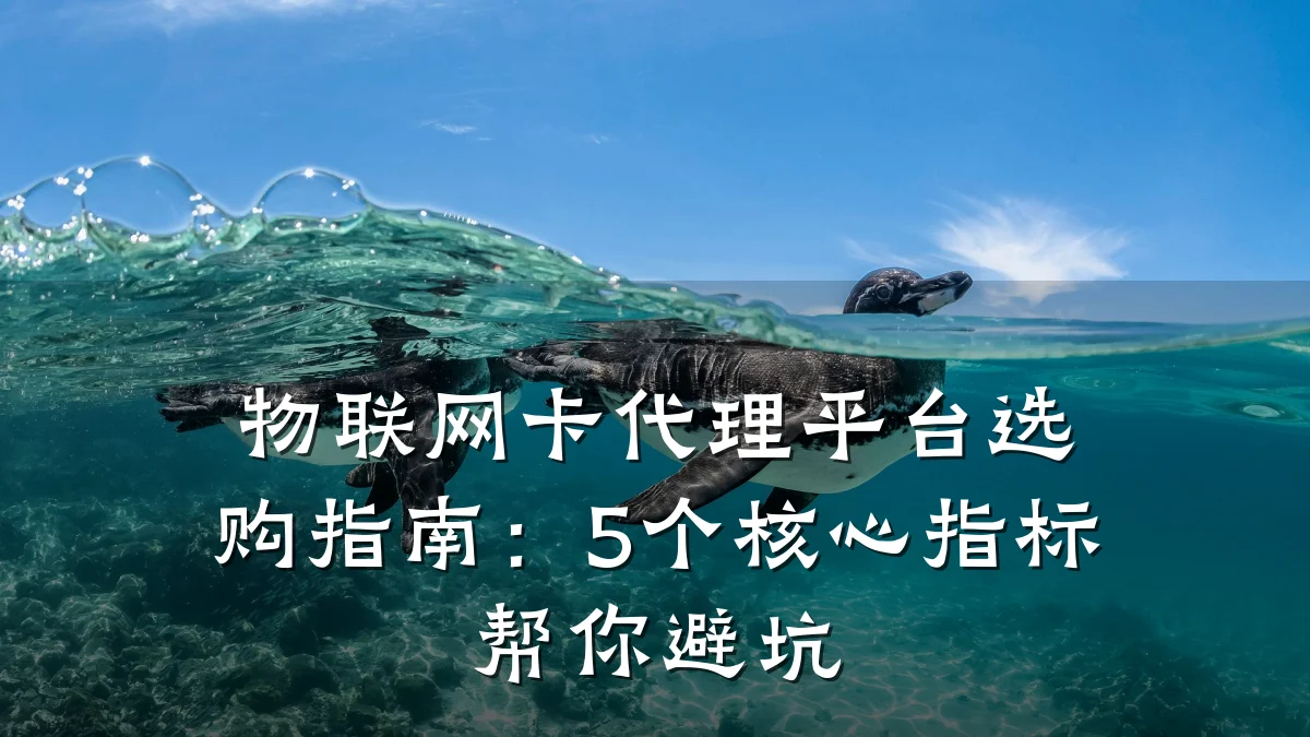 物联网卡代理平台选购指南:5个核心指标帮你避坑